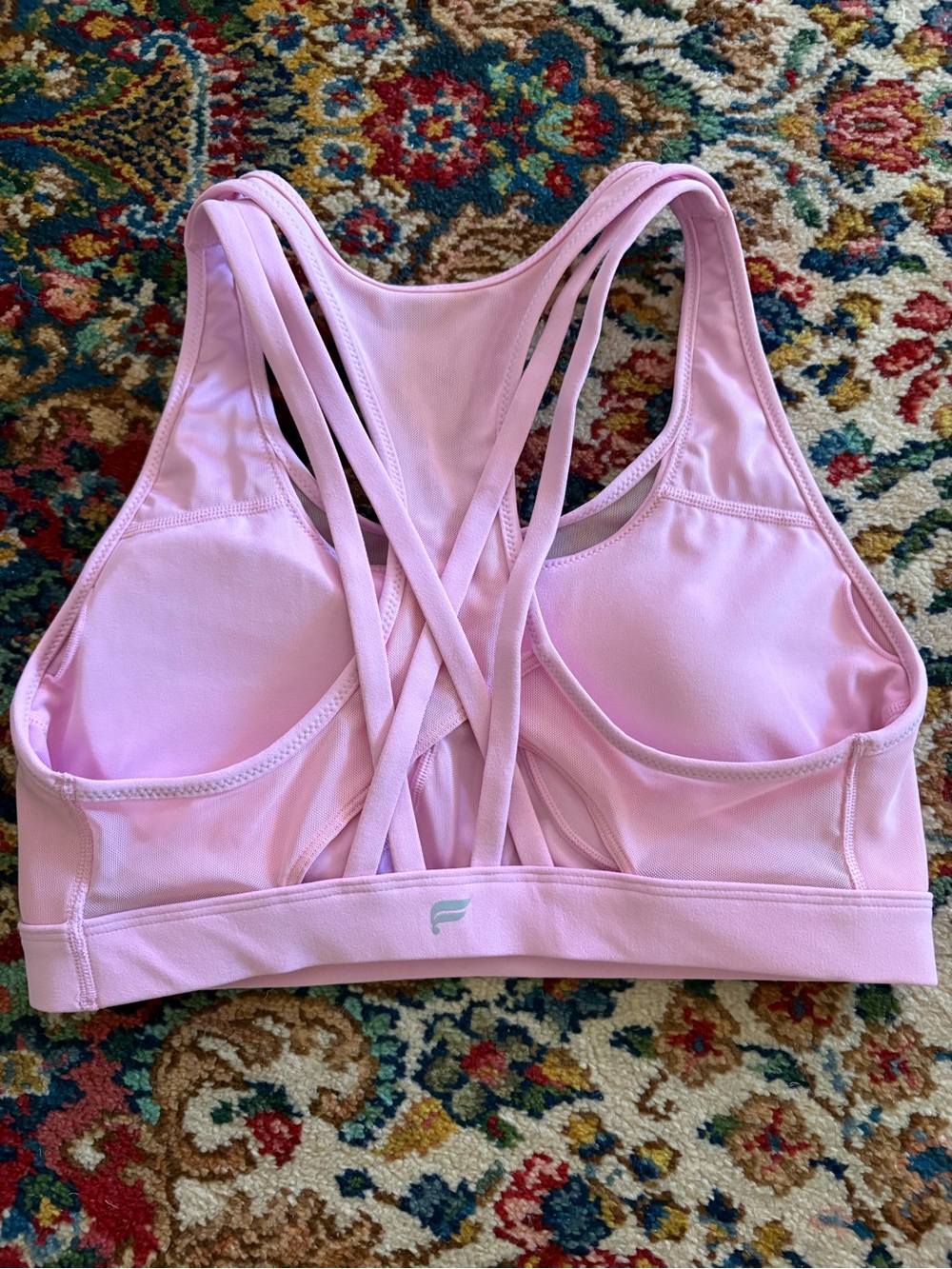 Fabletics Light Pink Racerback Sports Bra - Picture 2 of 2